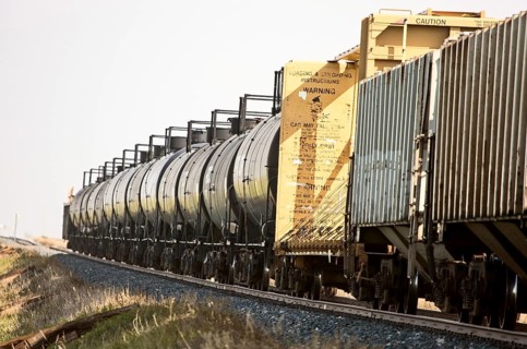 Crude Oil Train Cars tanker rail line Canada