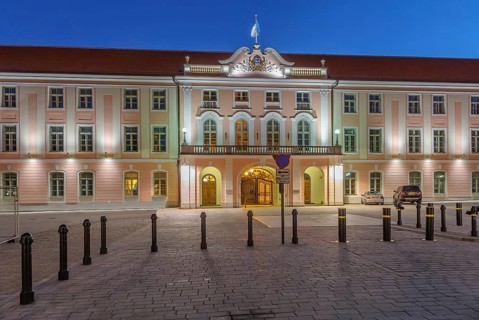 Building of Riigikogu, parliament of Estonia, Tallinn, Estonia, Europe
