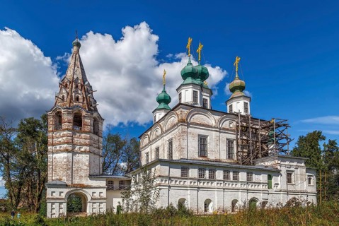 The Trinity Cathedral in Troitse-Gledensky Monastery about Veliky Ustyug, Russia, Europe
