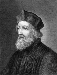 Jan Hus (1369-1415) on engraving from 1859. Czech priest, philosopher, reformer and master at