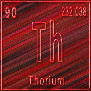 Thorium chemical element, Sign with atomic number and atomic weight, Periodic Table Element