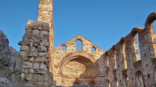 Hagia Sophia medieval Church ruins, The Old Bishopric in the old town of Nessebar, UNESCO world