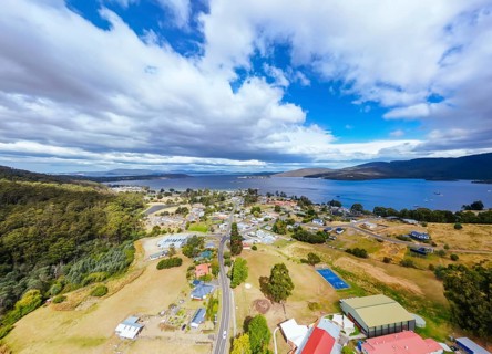 DOVER AUSTRALIA, FEBRUARY 25, 2024: Views of the quaint town of Dover on the Southern Peninsula in