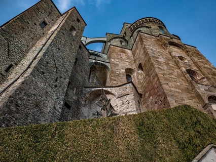 View of the Sacra di San Michele monastery