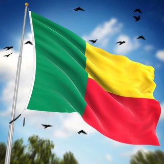 Flag of Benin, This is a computer generated and 3d rendered image