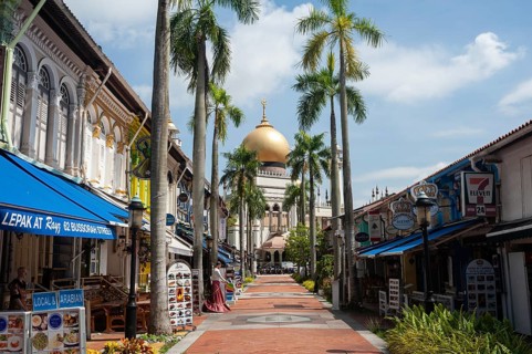 05.05.2020, Singapore, Republic of Singapore, Asia, Exterior view of the Sultan Mosque (Masjid