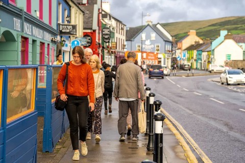 Rainy day, Dingle Town, Dingle Peninsula, County Kerry, Ireland, United Kingdom, Europe