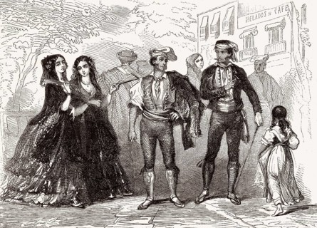 Katalanische Trachten, Spanien, 19. Jahrhundert