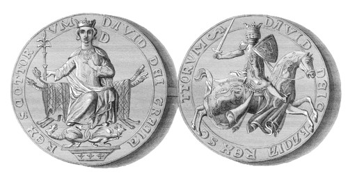 Siegel von David I., Fürst der Kumbrer, König der Schotten