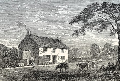 Birthplace of George Stephenson, 1781 – 1848, British mechanical engineer, Wylam, Northumberland,