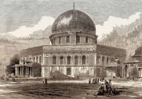 Al-Aqsa mosque, Temple Mount in the Old City of Jerusalem, 19th century