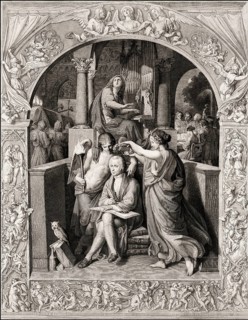 Glorification of Wolfgang Amadeus Mozart, 1756 – 1791, composer of classical music, First Viennese