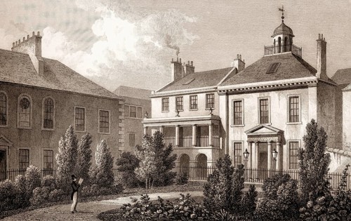 Surgeon's Square in 1829, Edinburgh, Scotland, 19th century, from Modern Athens by Th. H. Shepherd