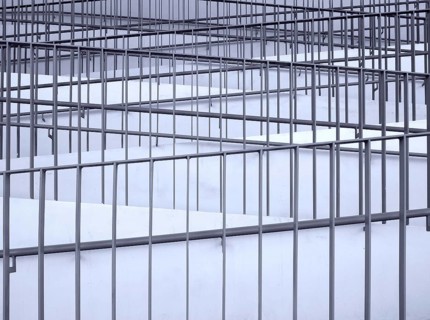 Abstract pattern formed by a zigzag staircase
