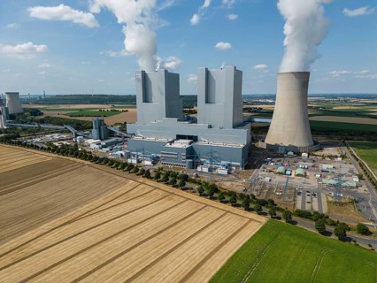 Aerial view of the lignite-fired power station ?Neurath? in North Rhine-Westphalia, Germany.