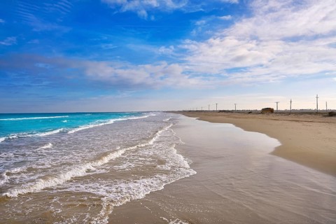 Delta del Ebro Ebre beach of La Marquesa in Tarragona Costa Dorada