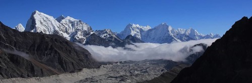 Thonak Tsho, Ngozumba Glacier and high mountains in the Himalayas