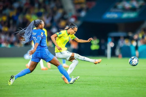 BRISBANE, AUSTRALIA, JULY 29: Brazil plays France at the FIFA Women's World Cup Australia New
