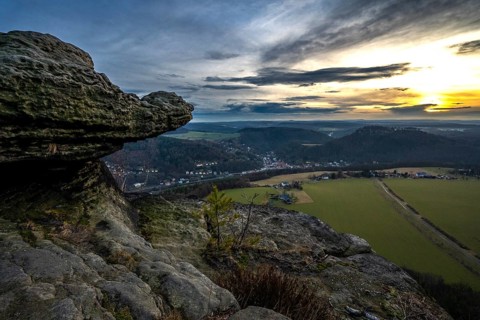Evening mood in the Elbe Sandstone Mountains, taken on the Lilienstein 4