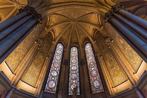 The interior of Lille Cathedral, the Basilica of Notre Dame de la Treille, at Lille, France, Europe