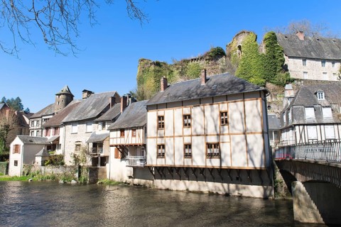 Little French village Segur-Le-Chateau in the Limousin