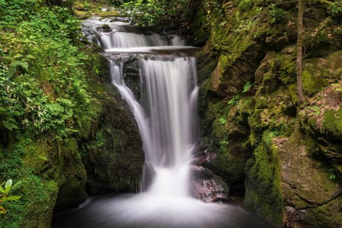 Long exposure of the Geroldau waterfall