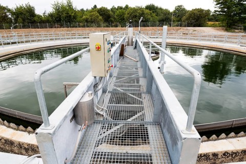 Sludge Recirculation Clarifier Solid Contact Sedimentation Tank. Wastewater treatment plant.