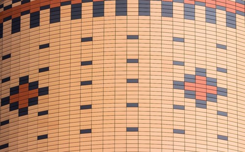 Clinker brick water tower in Mittweida, Germany, Europe