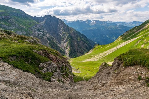 Fantastic hike in the Lechquellen Mountains in Vorarlberg Austria near Lech, Warth, Bludenz