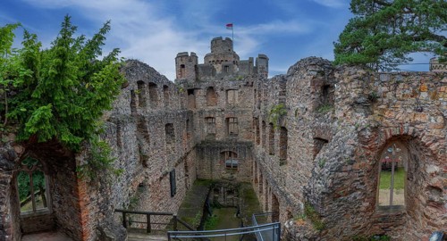 Auerbach Castle on the Bergstrasse, castle ruins, Bensheim, Hesse, Germany, Europe
