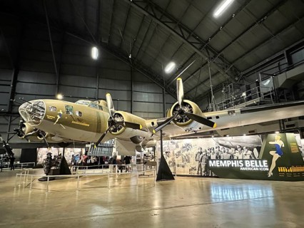 May 24, 2023-Dayton, OH: The Memphis Belle B-17F aircraft on display at the National Museum of the