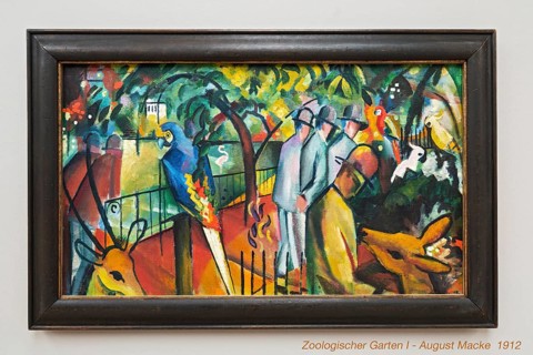 Zoological Garden I, August Macke 1912, Lenbachhaus, Munich, Upper Bavaria, Bavaria, Germany,