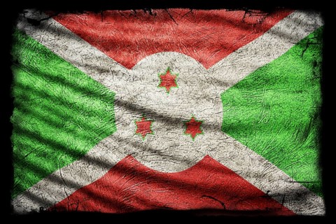 Burundi Flag, Grunge Texture Background
