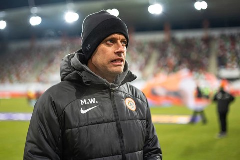 LUBIN, POLAND - FEBRUARY 17, 2025: Football match between KGHM Zaglebie Lubin vs Lechia Gdansk.