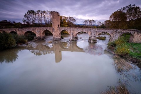 Medieval bridge of Frías, Romanesque origin, Frías, province of Burgos, region of Las Merindades,