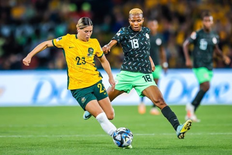 BRISBANE, AUSTRALIA, JULY 27: Kyra COONEY-CROSS of Australia as Australia plays Nigeria at the FIFA