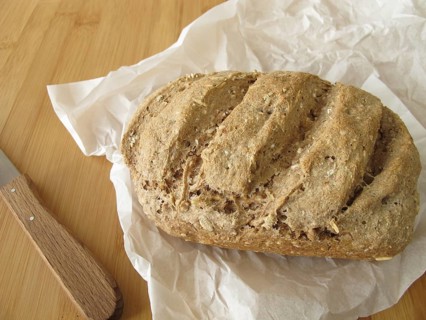 Home-baked wholemeal bread