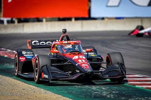 CHRISTIAN LUNGAARD (45) of Hedensted, Denmark practices for the Firestone Grand Prix of Monterey at
