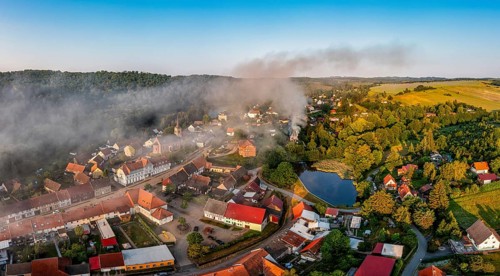 Cloud of smoke over Güntersberge holiday home on fire