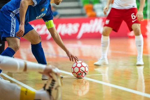 LUBIN, POLAND - MARCH 12, 2025: Futsal match European Championship qualifiers Poland - Moldova 3:0.