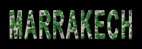 Marrakech Reforestation and Biophilia, Marrakech Green Typography