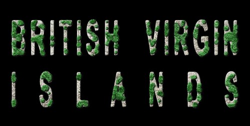 Virgin Islands British Reforestation and Climate Message, Sustainable Green Typography, Green