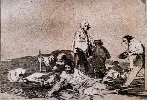 The disasters of war, no. 58: No need to cry out, 1810 -1814, Francisco de Goya, first printing of