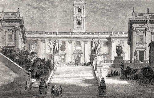 Palazzo Senatorio, Rome, Italy, 19th Century, Europe