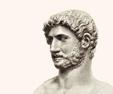 Hadrian or Publius Aelius Hadrianus Augustus, 76 - 138, Roman emperor, digitally edited
