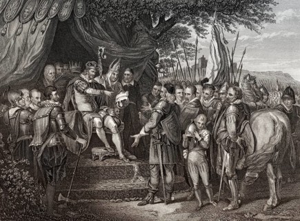 John oder John Lackland, 1166-1216, König von England, Unterzeichnung der Magna Carta, 1215