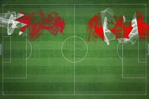 Bahrain vs Canada Soccer Match, national colors, national flags, soccer field, football game,