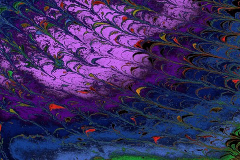 Ebru marble conch effect surface pattern design for print