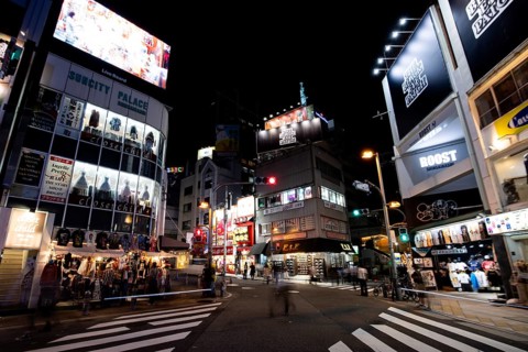 OSAKA, JAPAN - SEPTEMBER 24 2024: The trendy and fashionable Amerikamura district on a clear autumn