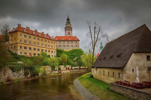 Building of the Cesky Krumlov, Czech Republic Cesky Krumlov, Czech Republic, Europe